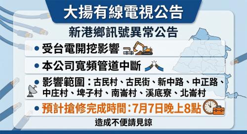 新港鄉異常公告